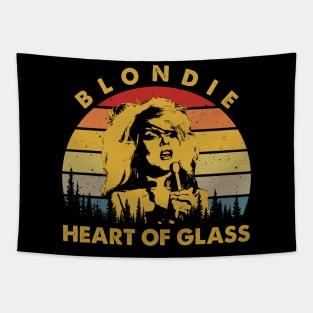 Funny Vintage Heart Of Glass Classic Music Tapestry