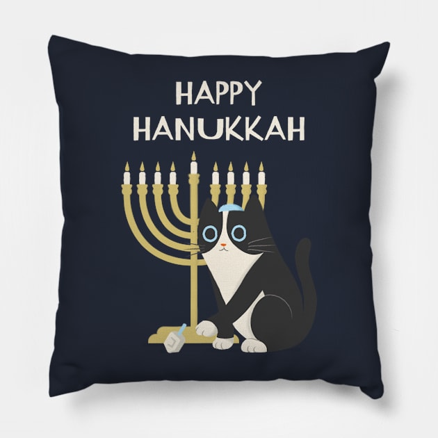 Happy Hanukkah Pillow by Distefano