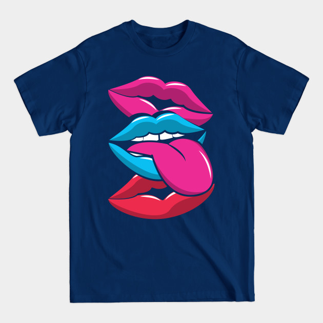 Discover Nineties Abastract Lips 90s - 90s - T-Shirt