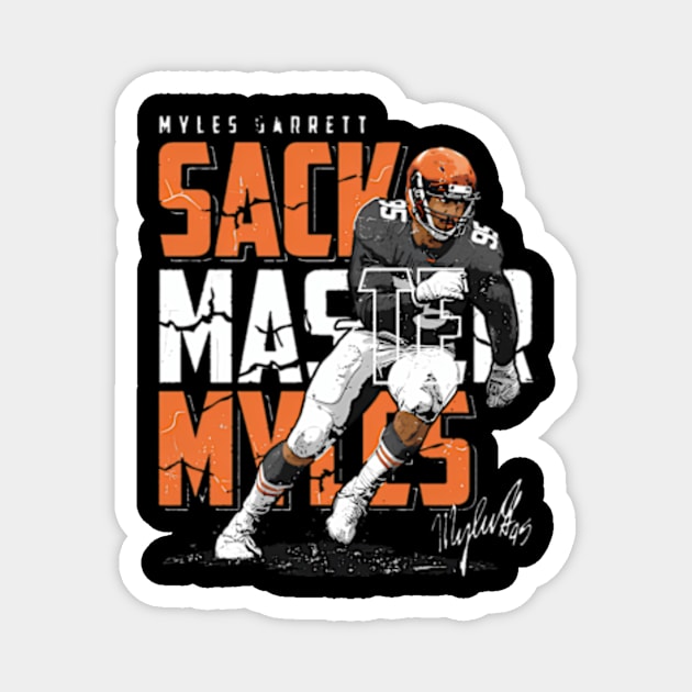 Myles Garrett Cleveland Sack Master Myles Magnet by binchudala