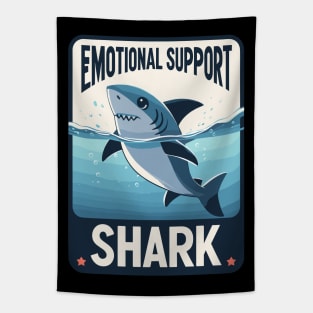 Emotional Support Shark Tapestry