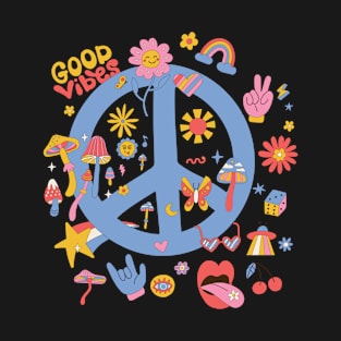 Retro Boho Peace Sign T-Shirt