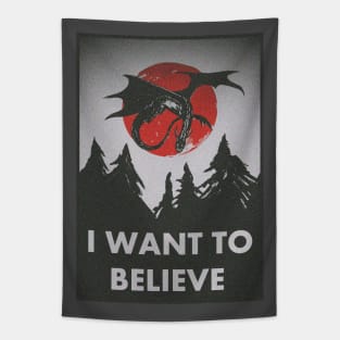 i want to belive dragon x files retro Tapestry