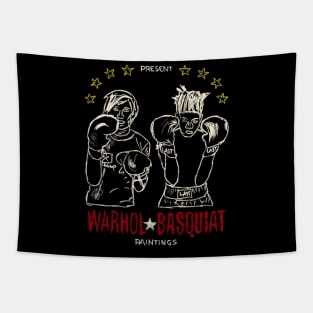 Boxing Warhol Vs Basquiat Tapestry