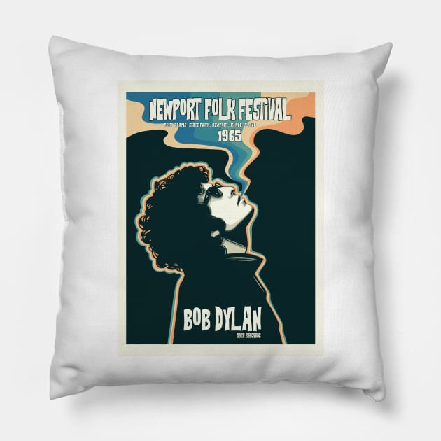 Newport Folk Festival Poster Pillow by MickReno