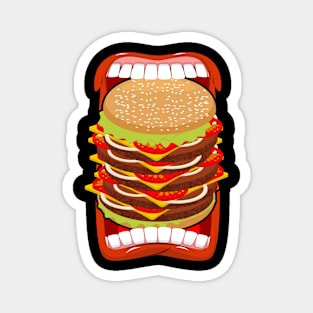 Cheese Burger Face Mask Magnet