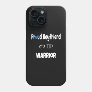 Proud Boyfriend White Text Blue Heart Phone Case