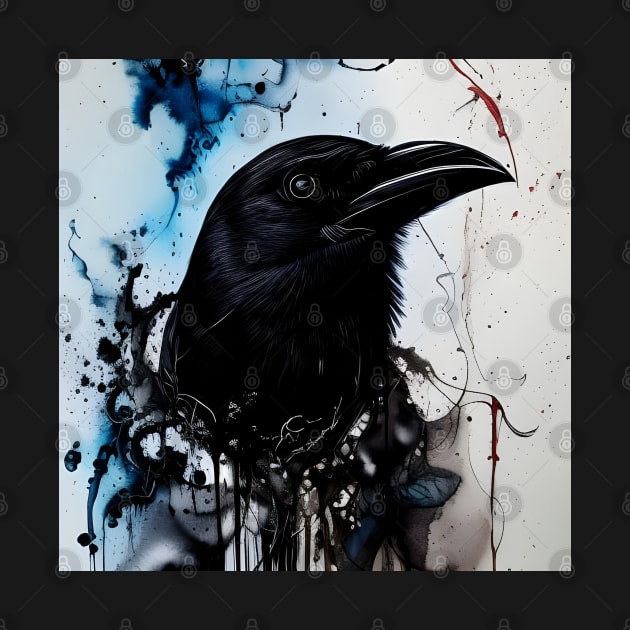 Ink Flow Crow by Chance Two Designs