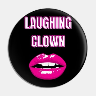 laughing clown red lips Pin