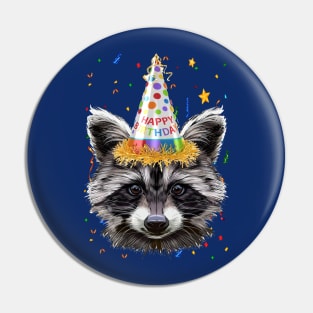 happy birthday Raccoon mapache cumpleaños Pin