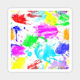 Watercolor splatter effect, brush strokes, spray texture Magnet