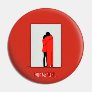 [AI Art] Hold me tight, Minimal Art Style - Red Pin