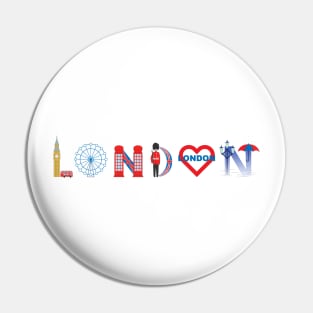 London word Pin