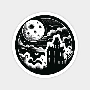 horror haunted mansion Magnet