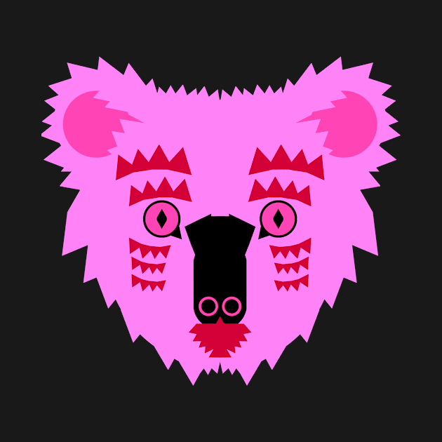 Koala Bear Face, bright pink by AnimalMagic