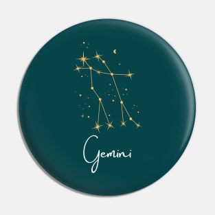 Astrology Gemini Twins zodiac Pin