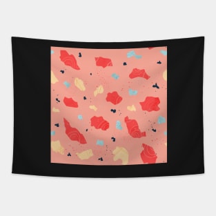 Soft Blobs Bright Terrazzo Abstract Shapes Tapestry