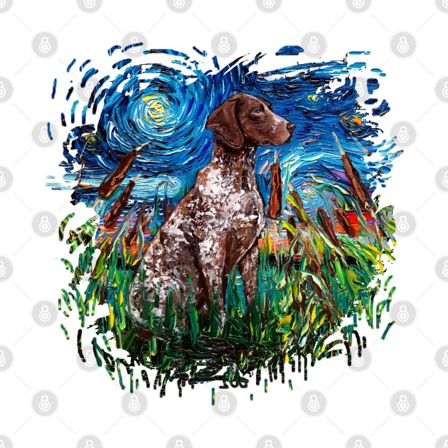 German Shorthair Pointer Night (version 2) by sagittariusgallery