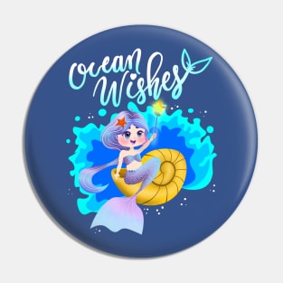 Mermaid Ocean Wishes Sea Life Pin