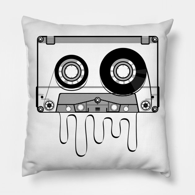 Cassette tape Pillow by Natalatrala