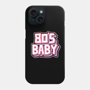 Retro 80s Baby Typography Phone Case