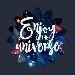 Enjoy the Universe - Space Neon Watercolor T-Shirt