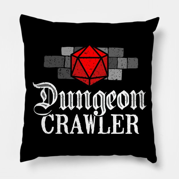 Dungeon Crawler Pillow by NinthStreetShirts