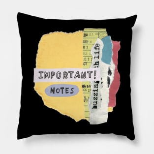 important Notes Pillow