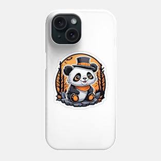 A panda bear wearing a top hat Phone Case