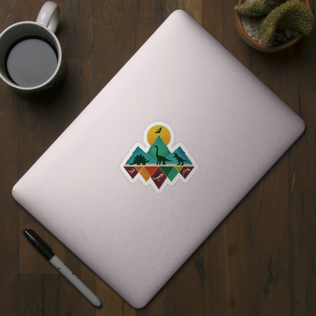 Discover Dinosaurs Landscape - Dinosaurs - Sticker