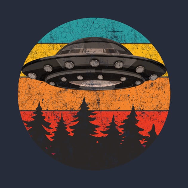 Retro UFO Flying Saucer by vladocar