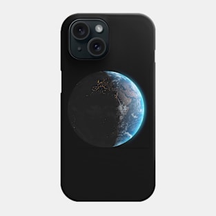 earth night and day Europe Phone Case