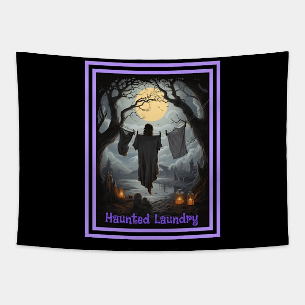 Haunted Laundry Tapestry by FehuMarcinArt