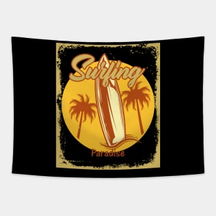 Summer, Surfing Paradise Tapestry