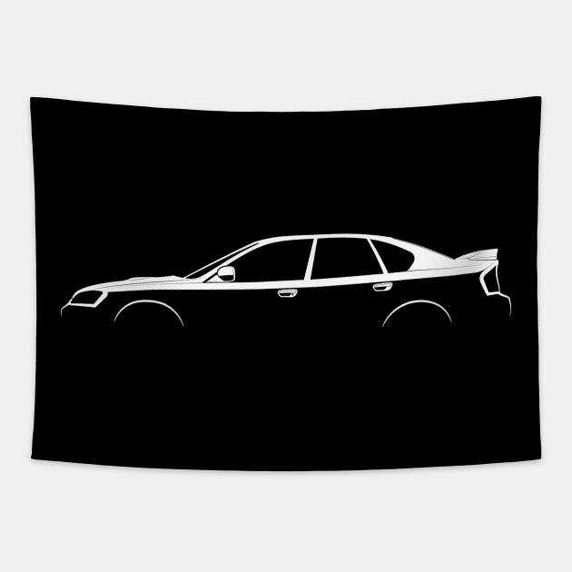 Subaru Legacy 2.5GT (BL) Silhouette Tapestry by Car-Silhouettes