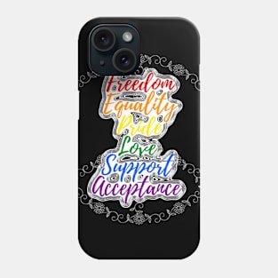 LGBT Nonbinary Pride Values Peace Sign Phone Case