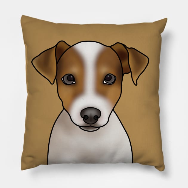 Jack Russell Terrier Dog Portrait Pillow by JadeMadeThis