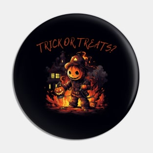 Halloween firefighter, trick or treat? Pin