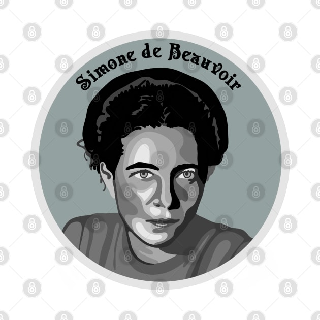 Simone de Beauvoir by Slightly Unhinged