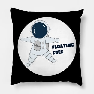 Astronaut in Space Suit Floating Free Pillow