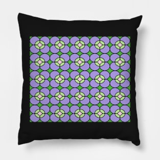 Abstract pattern - floral purple and green. Pillow