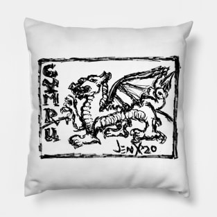 Y Ddraig Goch - The Red Dragon Pillow