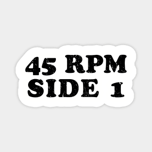 Vintage Vinyl Music Lover 45 RPM Side 1 Magnet