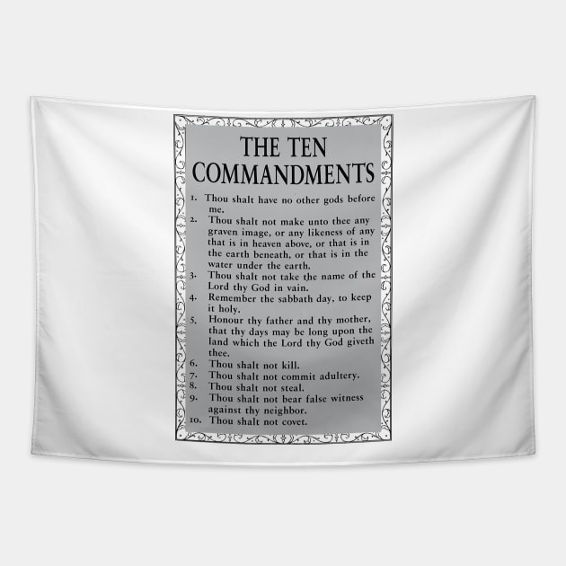 The Ten Commandments Tapestry by Claudia Williams Apparel