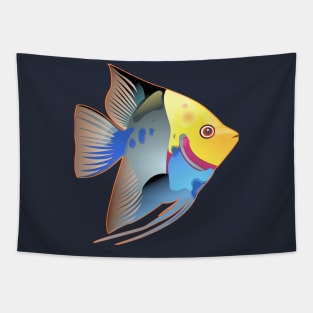 Multicolored fish fish color Tapestry