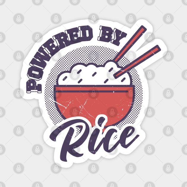 Powered By Rice Asian Food Lover, Japanese Cuisine Magnet by Issho Ni