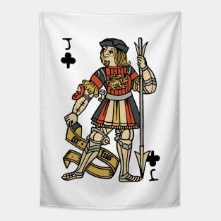 Character of Playing Card Jack of Clubs Tapestry