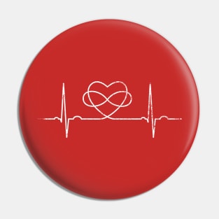 Polyamory EKG Heartbeat Pin