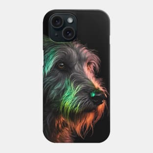 Neon Irish Wolfhound Dog Phone Case