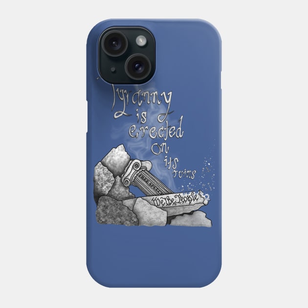 On Its Ruins (Large Design) Phone Case by Aeriskate